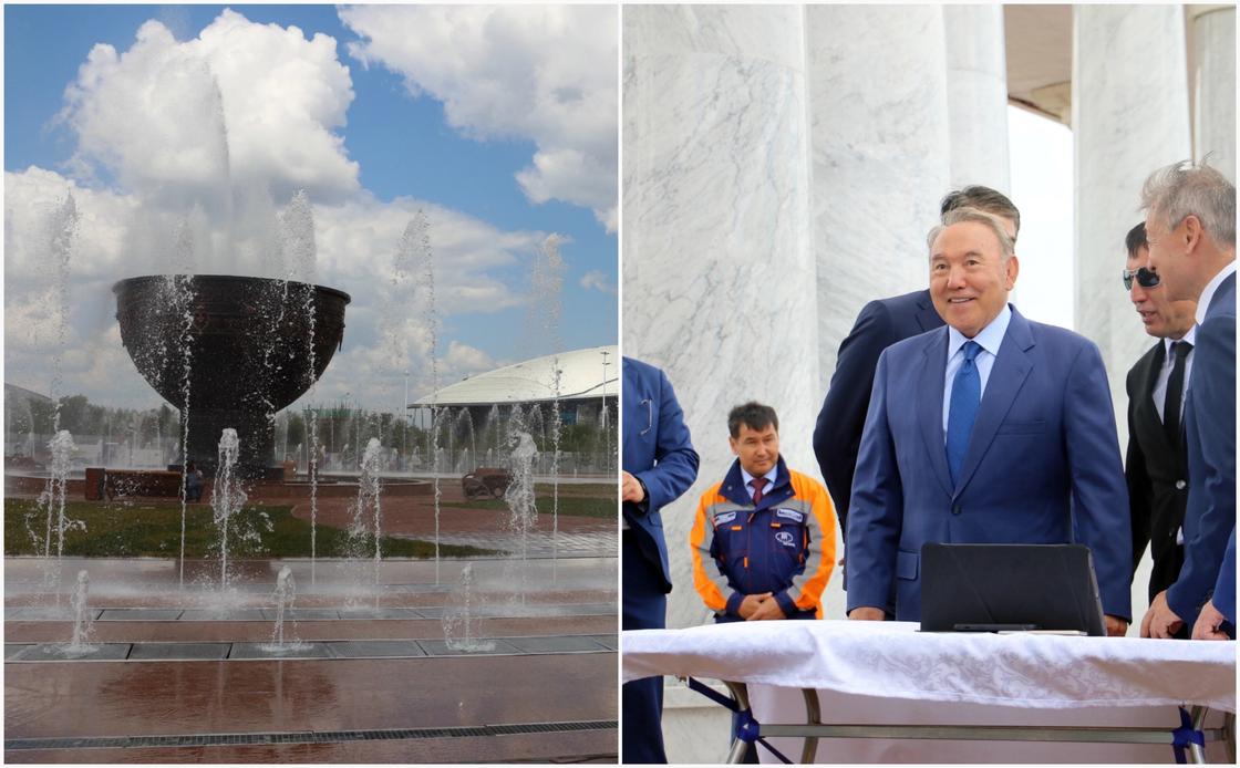 Назарбаев запустил самый большой в Казахстане фонтан (фото, видео)