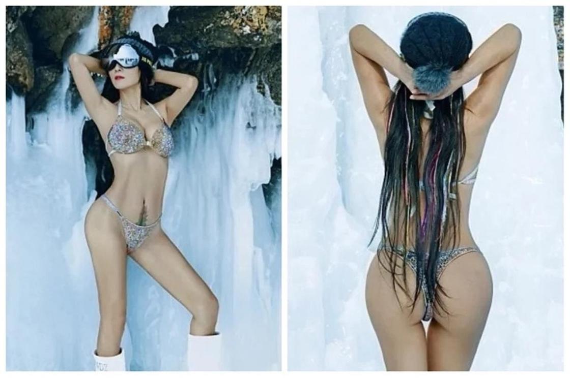 50-летняя китаянка в купальнике устроила откровенную фотосессию на Байкале 50-летняя китаянка в купальнике устроила откровенную фотосессию на Байкале
