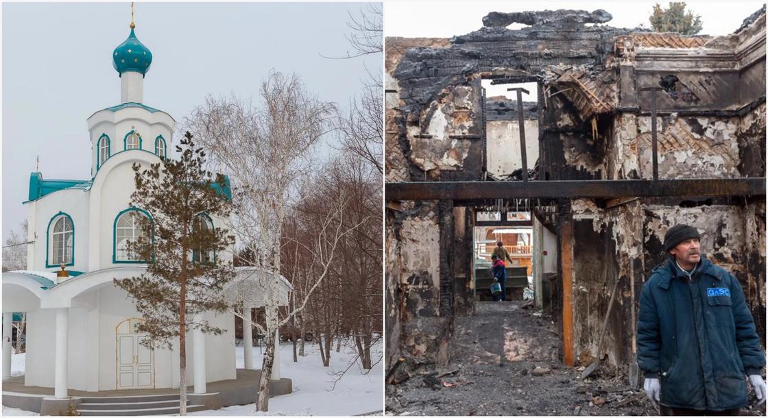 "Иного смысла жить нет": вековой храм сгорел в Алматинской области