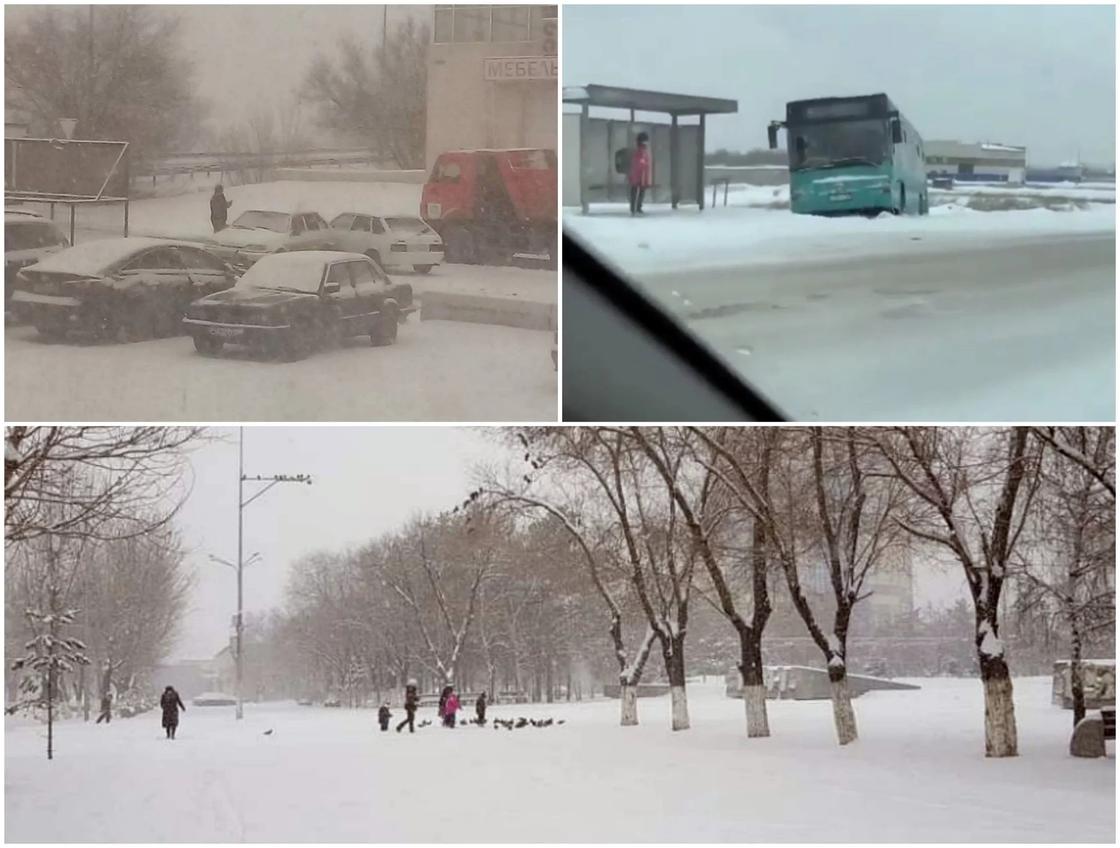 «58 февраля»: Мощный снегопад обрушился на Караганду (фото, видео)