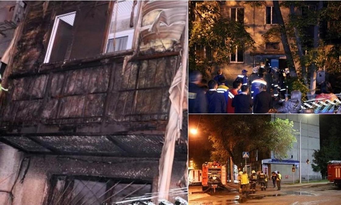 Квартира на первом этаже полностью выгорела в Алматы (фото)