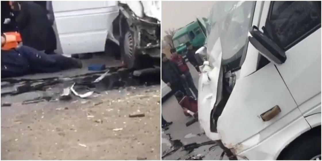 11 человек попали в больницу в результате аварии на трассе Алматы-Бишкек