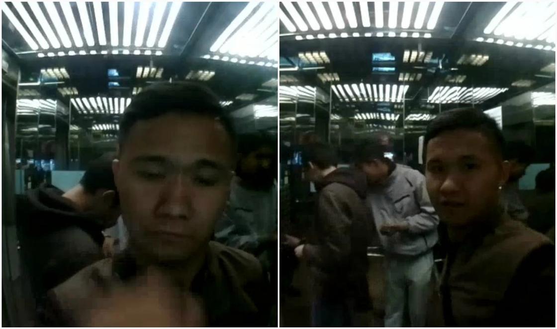 Полицейские Астаны разыскивают мужчину, разбившего монитор в лифте (видео)