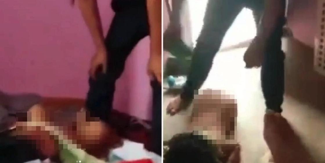 Пинала в живот, била об стену: видео с жестоким избиением малыша ужаснуло Казнет