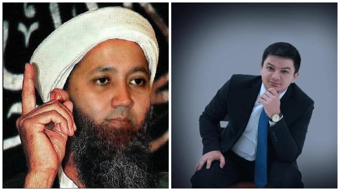 Политолог Ислам Кураев и Мухтар Аблязов в образе Усамы Бенладена. Он сам выставил в Facebook свое изображение