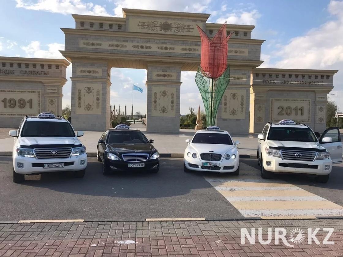 Роскошные автомобили используют в качестве такси в Шымкенте Роскошные автомобили используют в качестве такси в Шымкенте