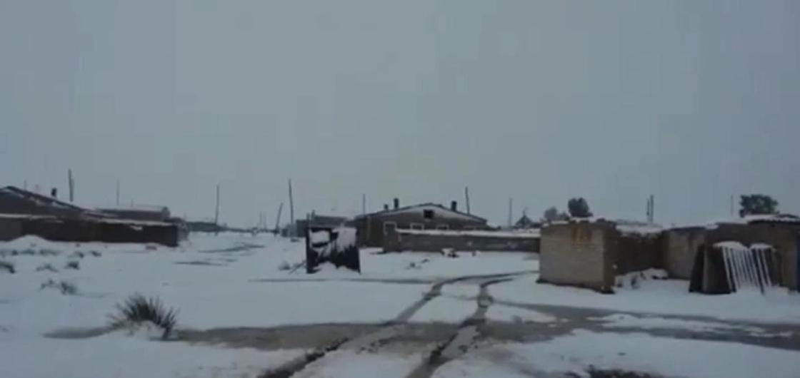 Первый снег выпал в Восточно-Казахстанской области