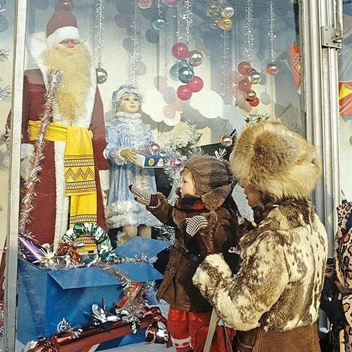 Новогодние витрины советских магазинов