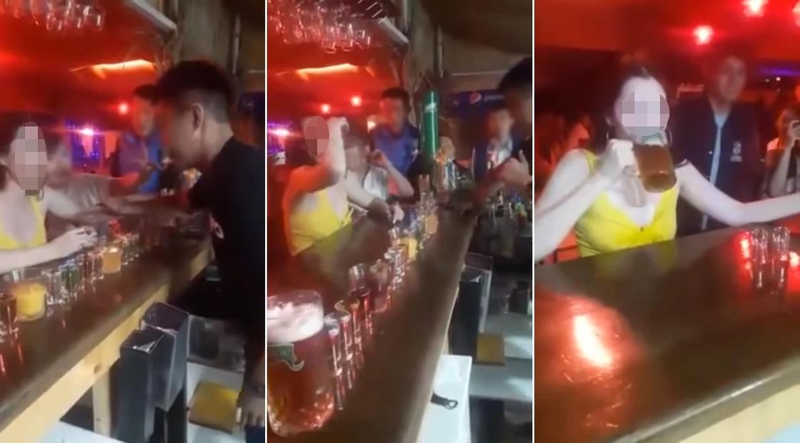 "Мы из Казахстана": девушка выпила 22 рюмки алкогольного коктейля