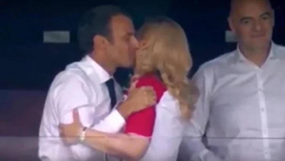 Президенты Франции и Хорватии поцеловались после матча национальных сборных в финале ЧМ