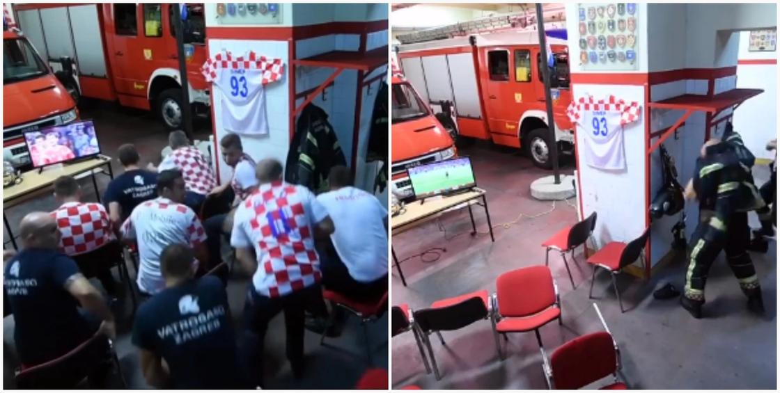 Сорвались с просмотра пенальти сборной ради вызова: хорватские пожарные восхитили Сеть