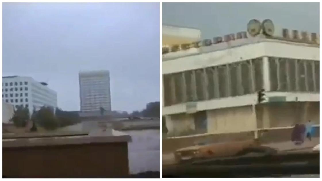 25 лет назад, 11 октября в будущей столице был дождь. Скриншоты видео Facebook