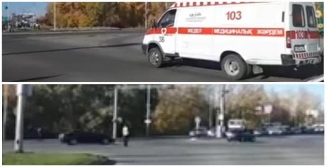 Полицейский запретил движение карете «скорой» из-за кортежа в Усть-Каменогорске (видео)