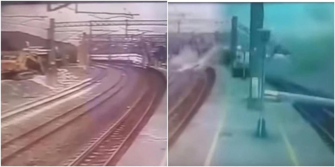 Камеры зафиксировали крушение поезда в Тайване