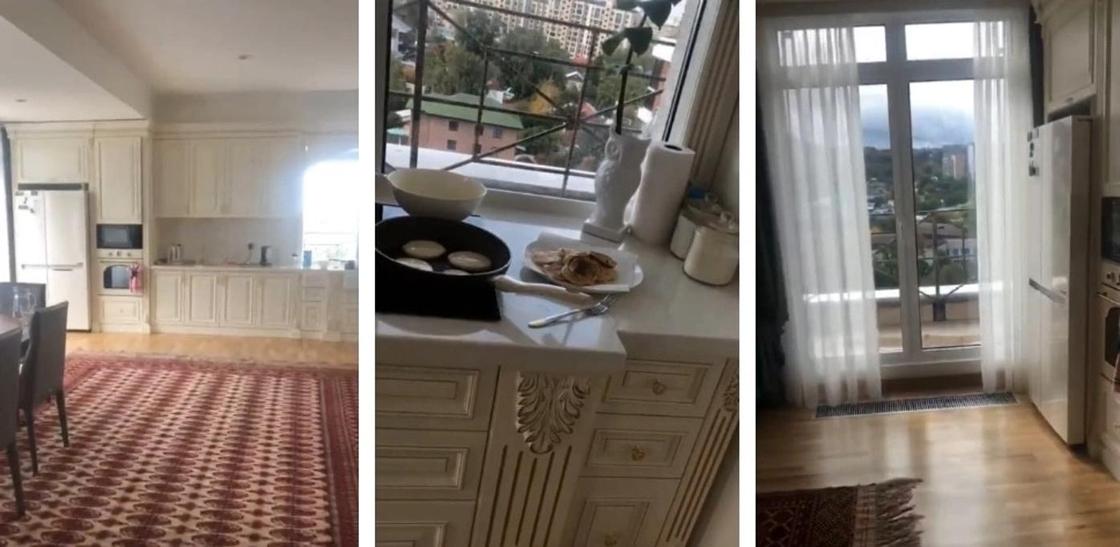 Кухня в квартире Баян Алагузовой. Скриншот: Instagram