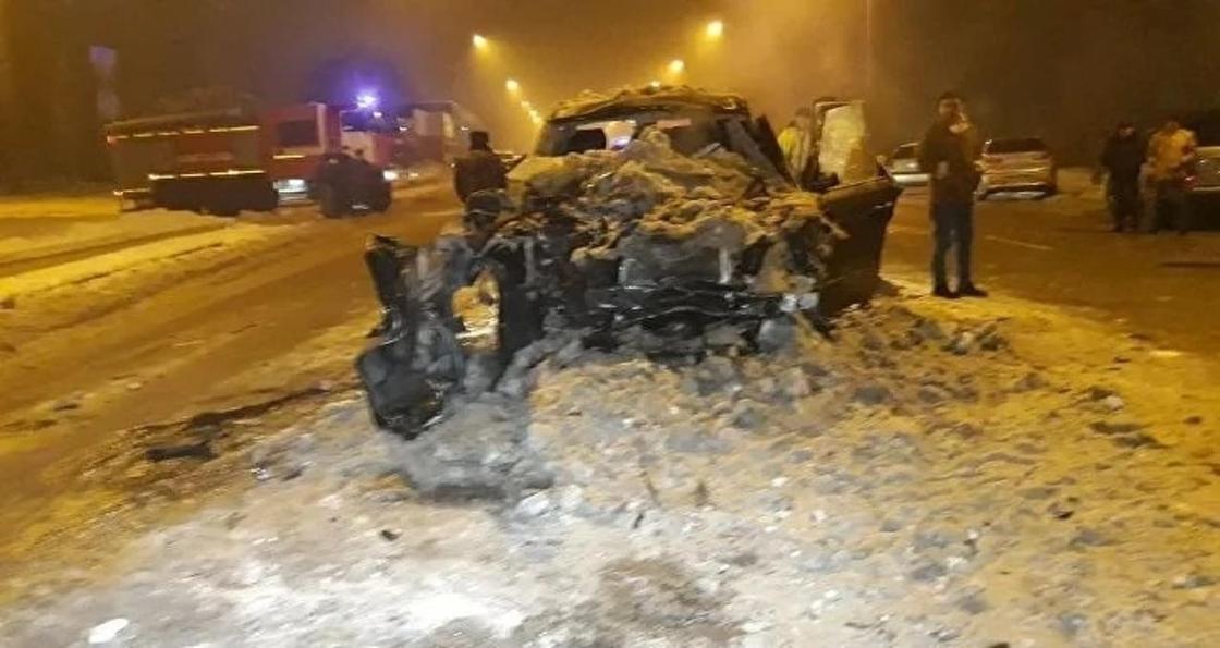 Смертельная авария произошла на трассе Алматы - Талгар (фото)