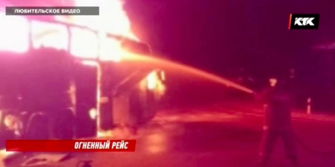 Казахстанцы едва не сгорели в автобусе на трассе Семей-Новосибирск