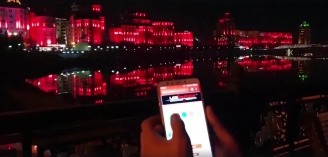 "Всего один клик": аким показал, как управлять подсветкой домов в Астане со смартфона