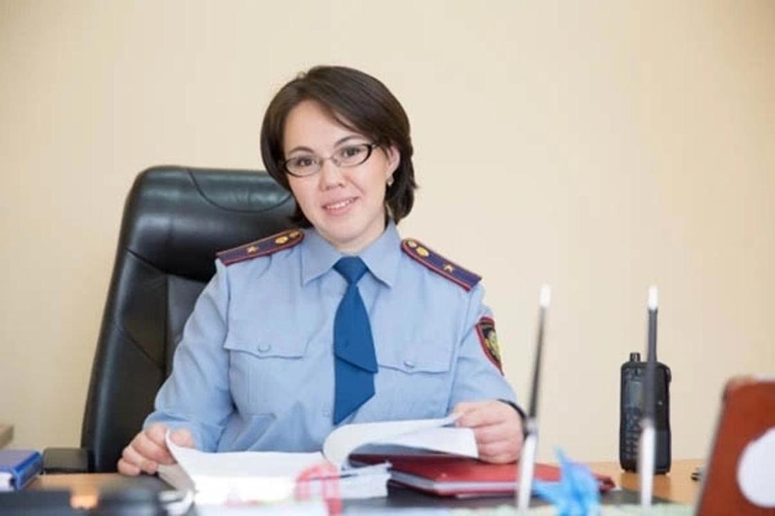 Пресс-секретарь полиции Алматы Салтанат Азирбек празднует день рождения