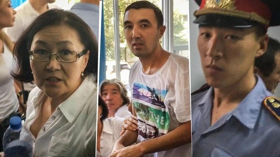«Аблязовцы» напали на журналистов в суде в Алматы (видео)