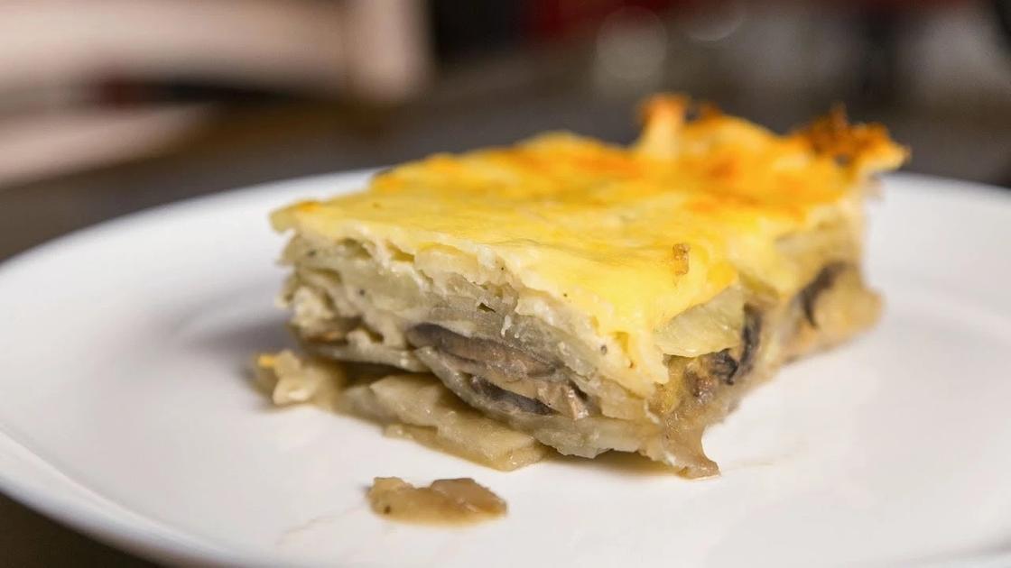 Грибы с картошкой и сыром в духовке Грибы с картошкой и сыром в духовке