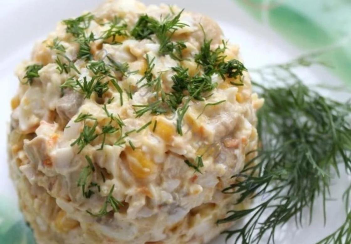 Салат с картофелем и грибами Салат с картофелем и грибами