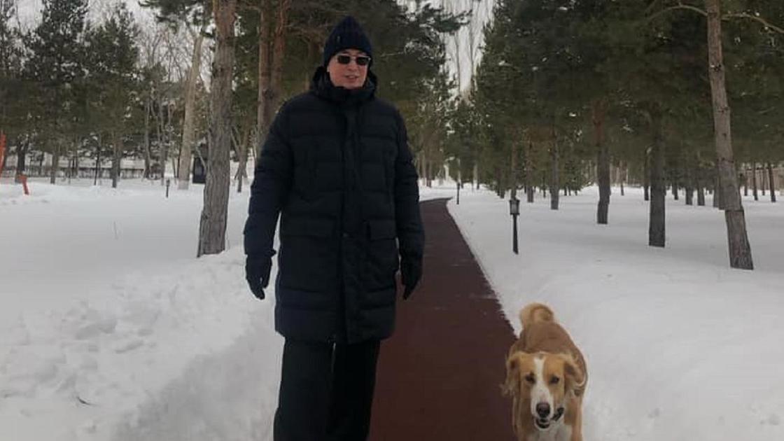 Касым-Жомарт Токаев на прогулке