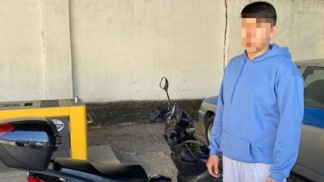 Похищенный скутер в Шымкенте