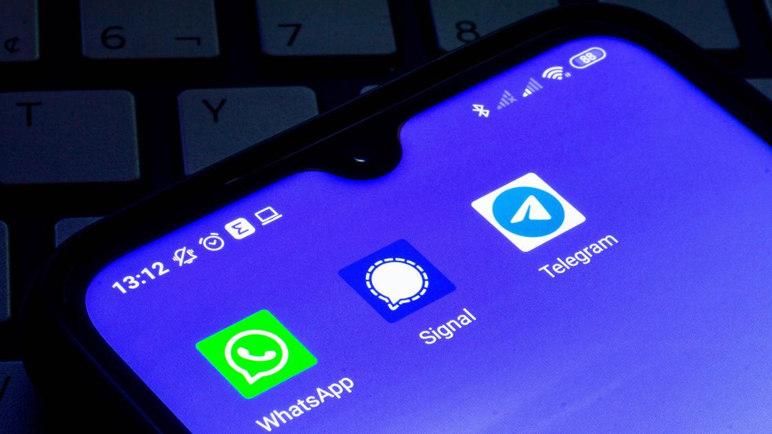 Иконки мессенджеров Telegram, Whatsapp, Signal
