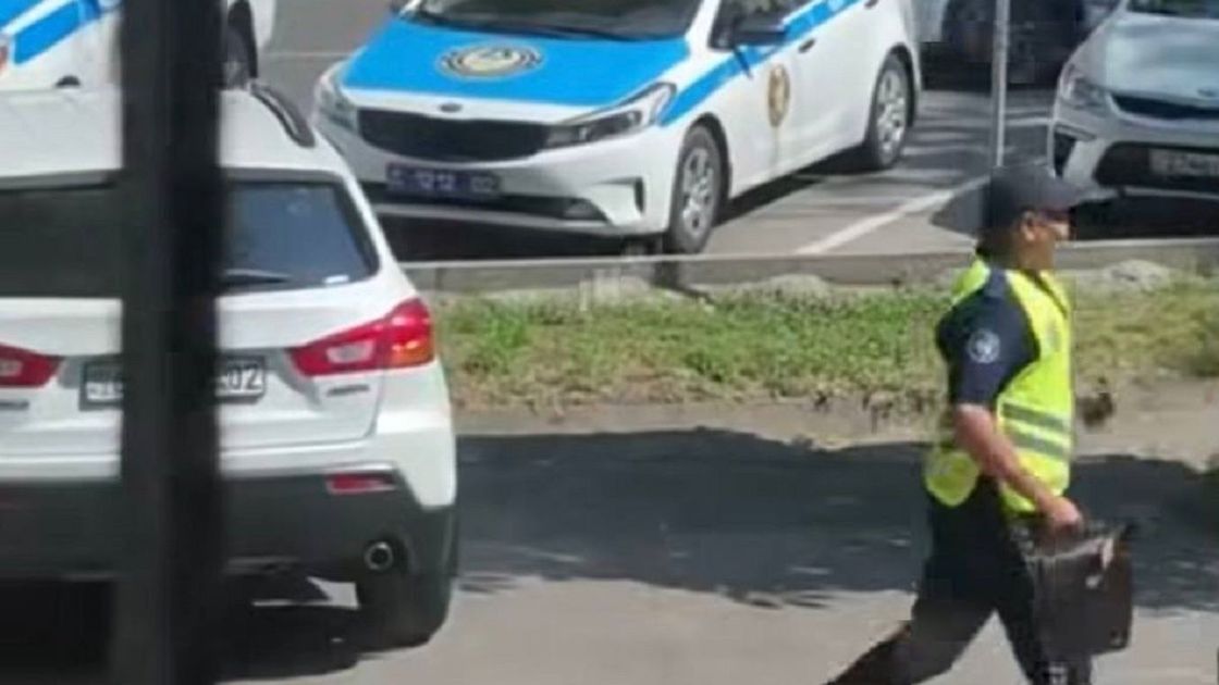 Полиция догоняет нарушительницу