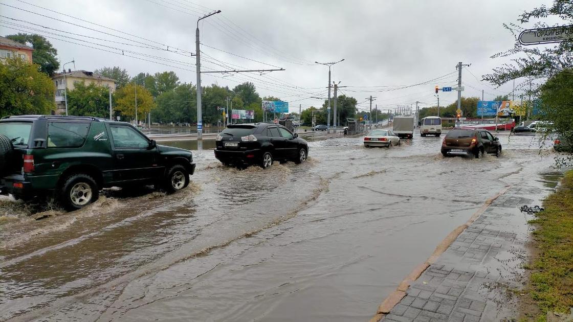 Павлодар затопило