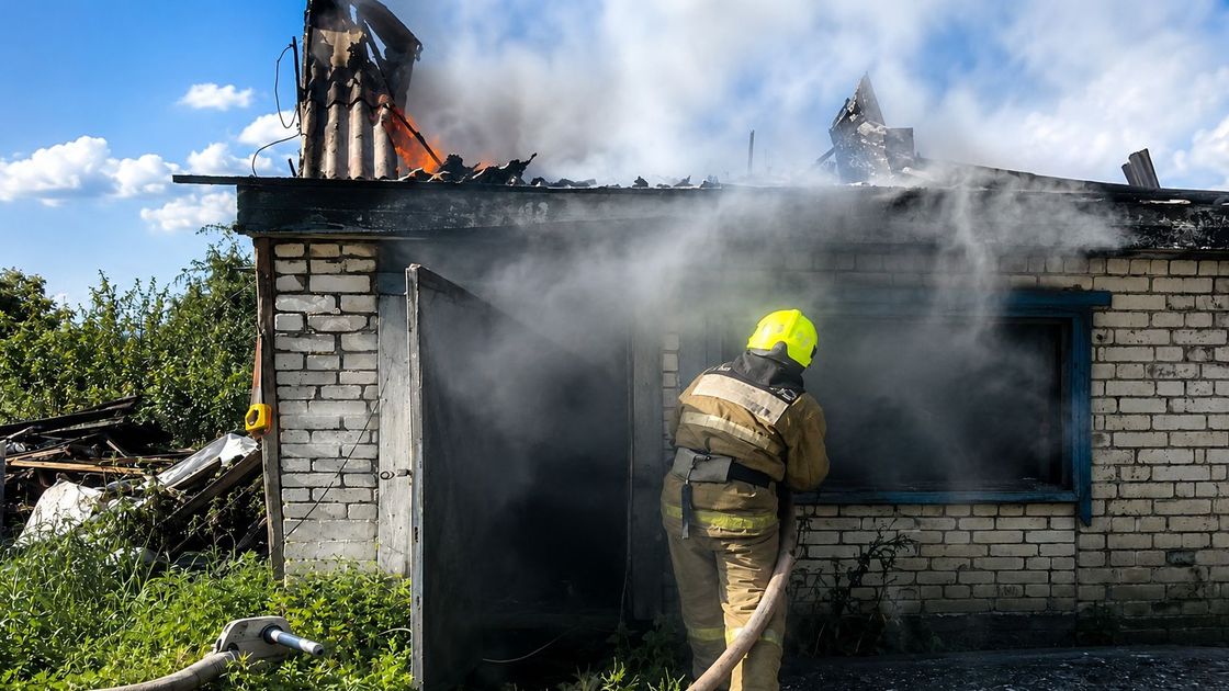 Пожар в Костанайской области