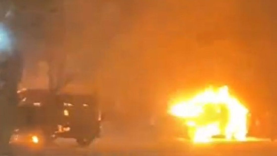 Горящие авто в Семее