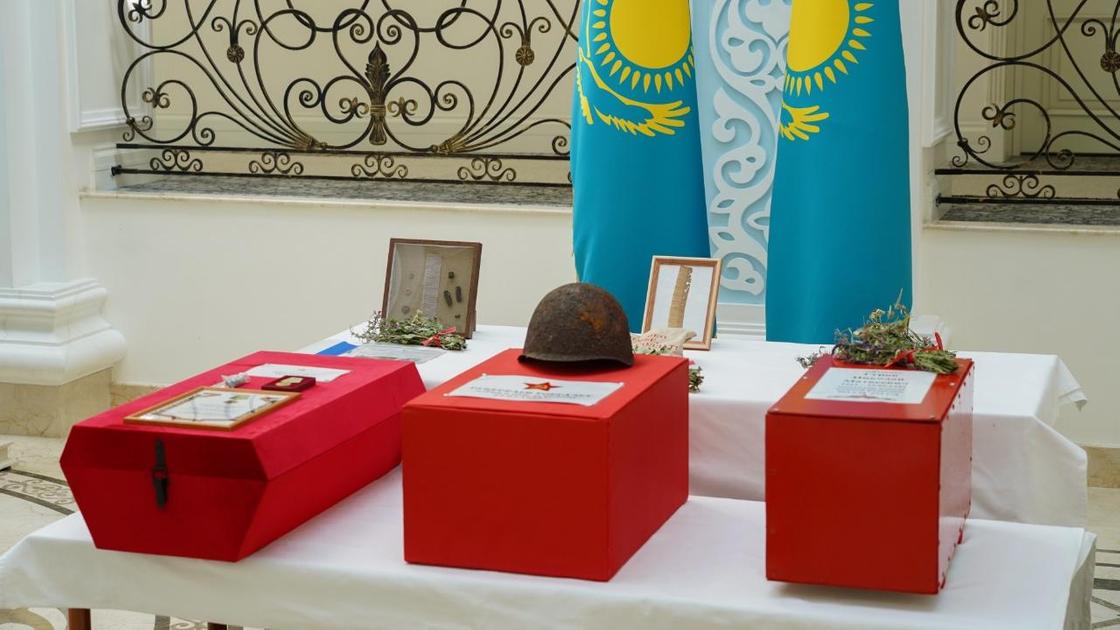 Останки казахстанских солдат, погибших во время ВОВ