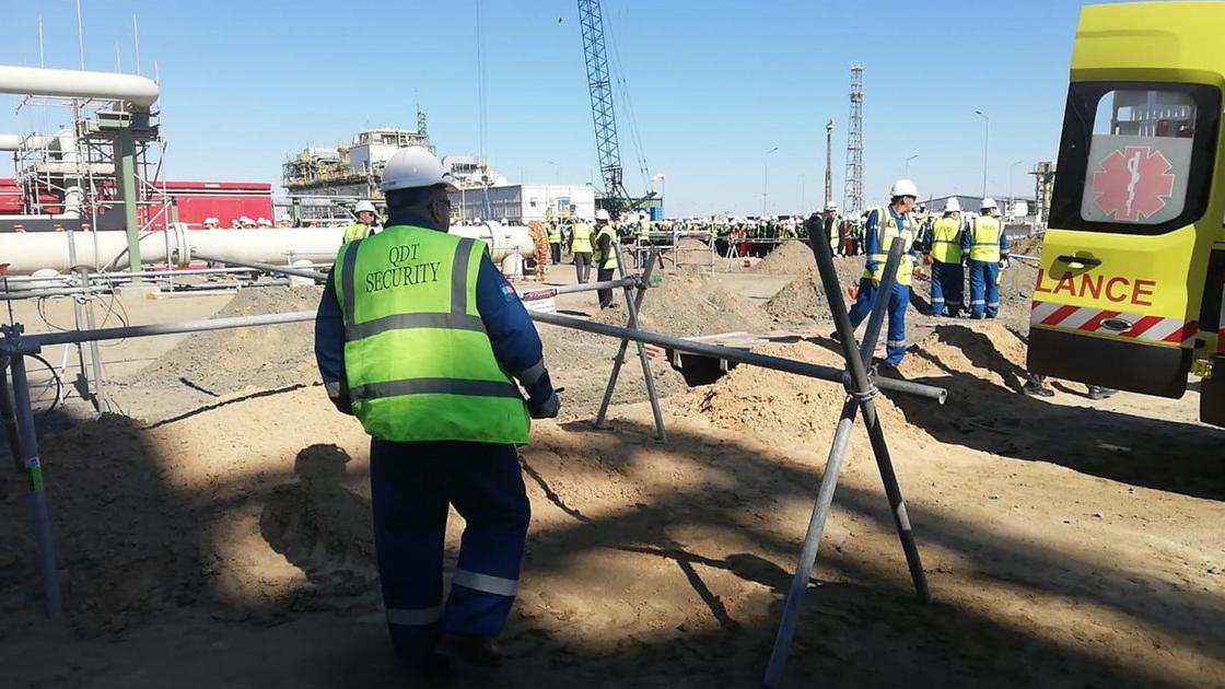 Место происшествия на Тенгизе