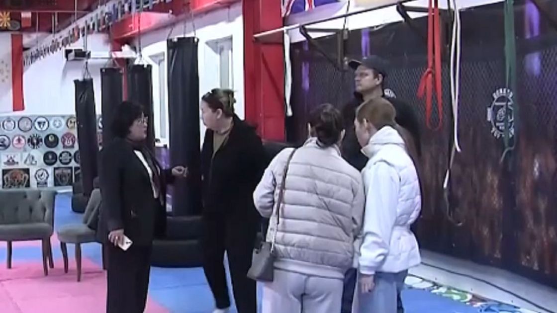 Интервью в спортивном зале