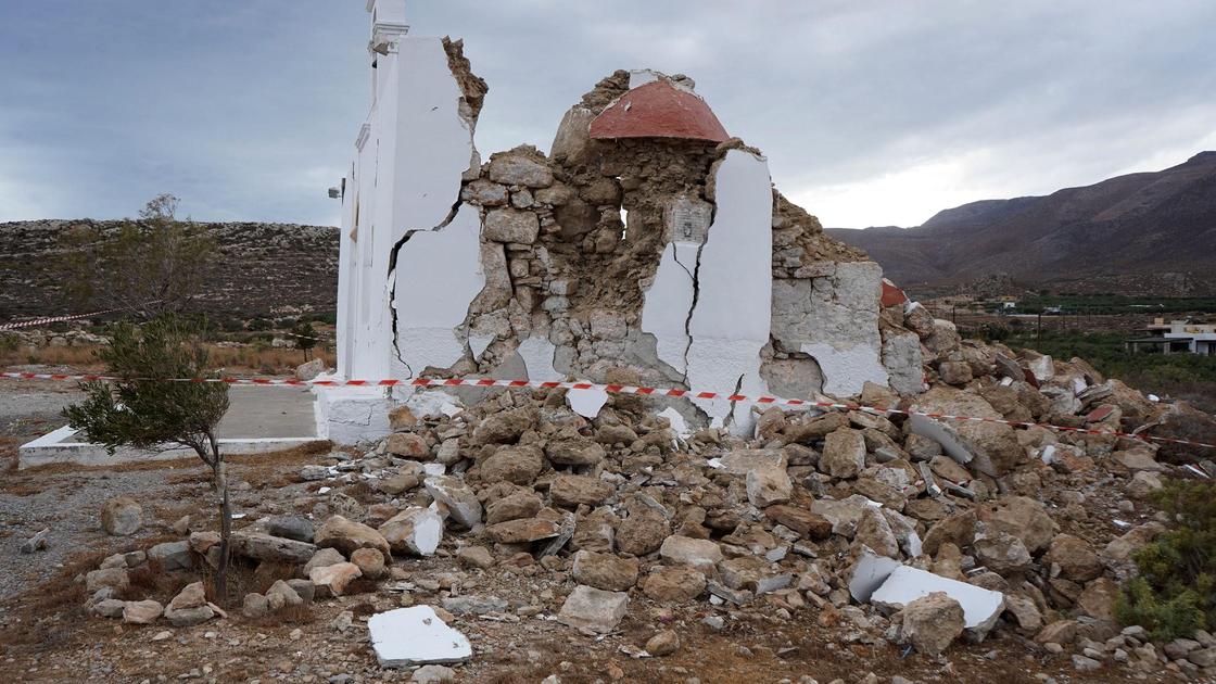 Последствия землетрясения на острове Крит