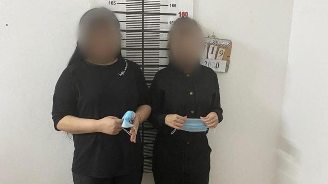Задержанные работницы боди-массажей в Павлодаре