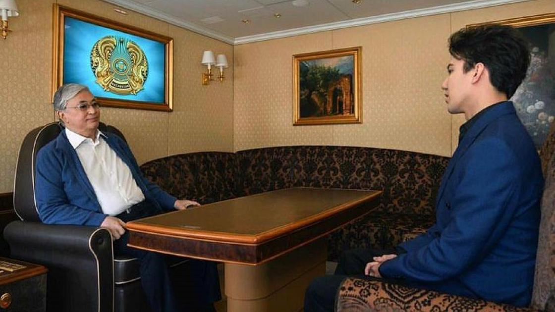 Димаш Кудайберген и Касым-Жомарт Токаев Димаш Кудайберген и Касым-Жомарт Токаев