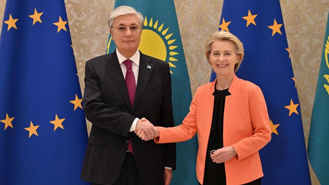 Касым-Жомарт Токаев и Урсула фон дер Ляйен