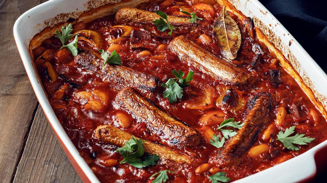 Запеканка с колбасками Запеканка с колбасками