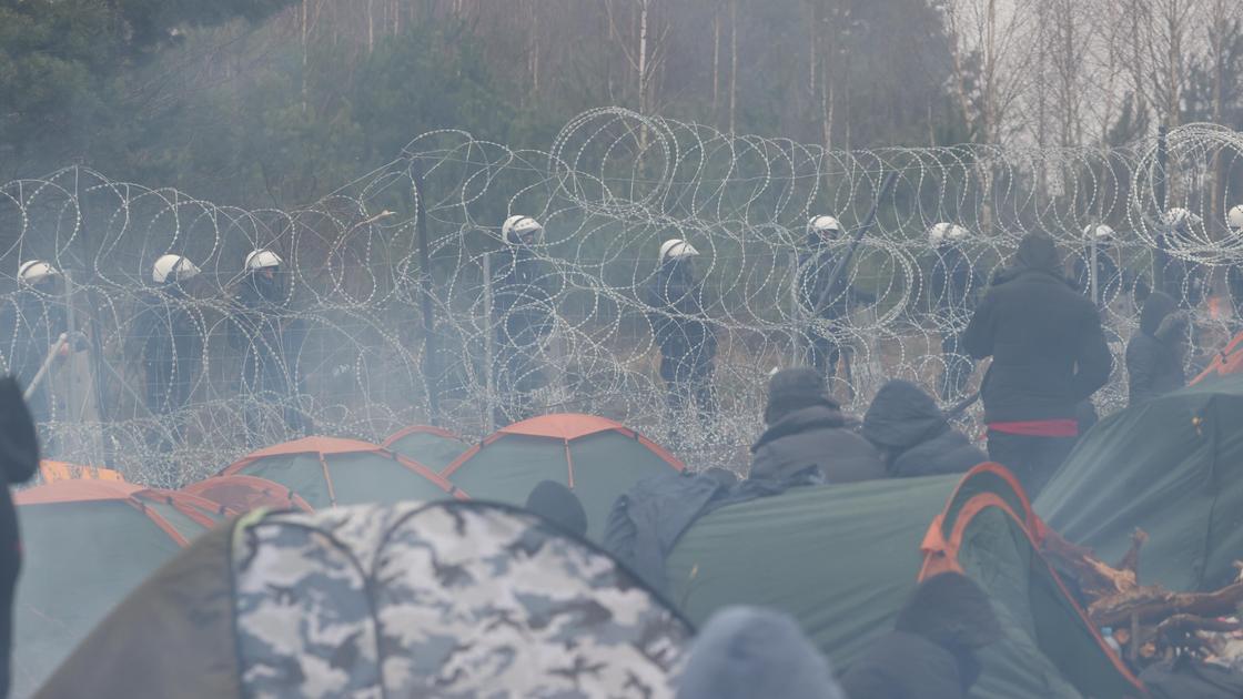 Мигранты на польско-белорусской границе
