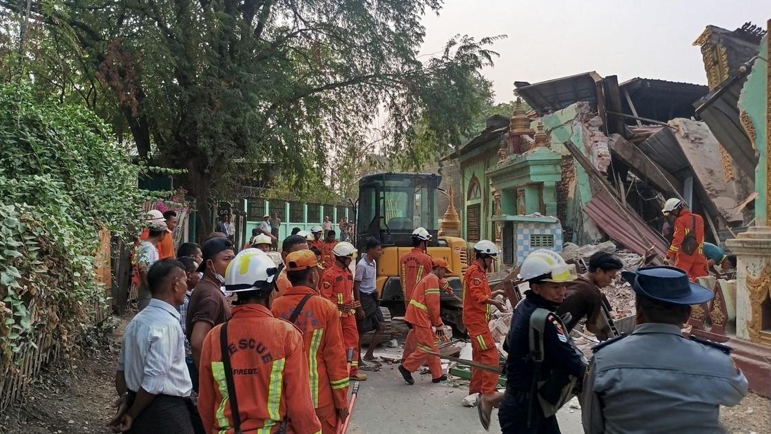 Последствия землетрясения в Мьянме