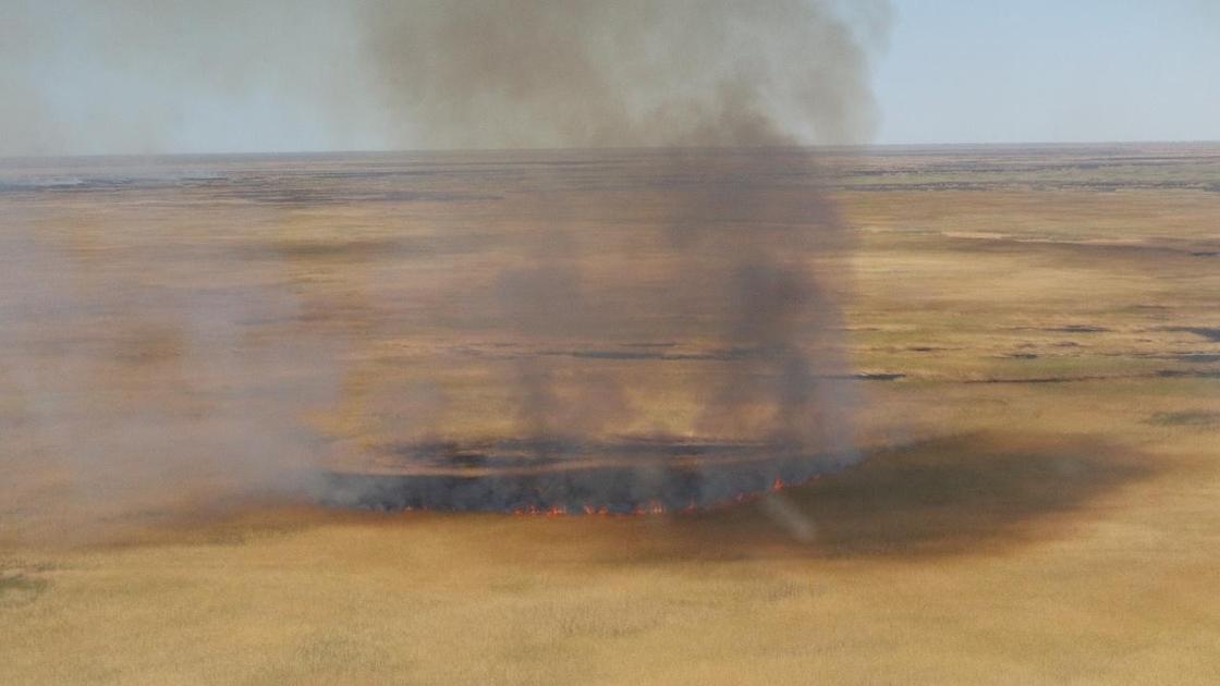 Пожар в Атырауской области Пожар в Атырауской области