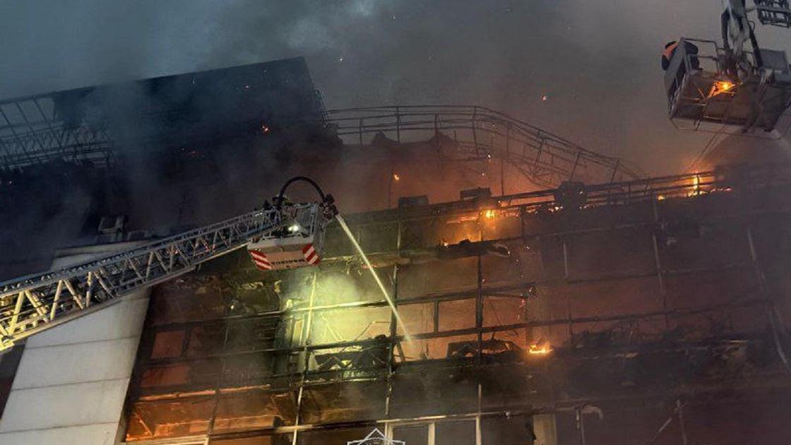 Пожар в Алматы