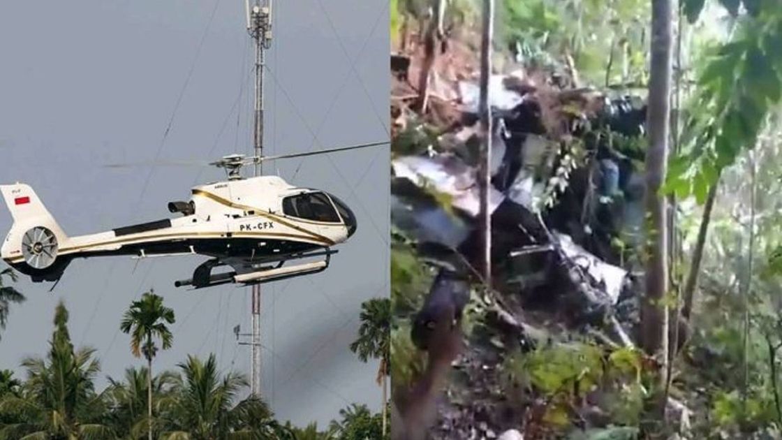 Вертолет разбился в Индонезии