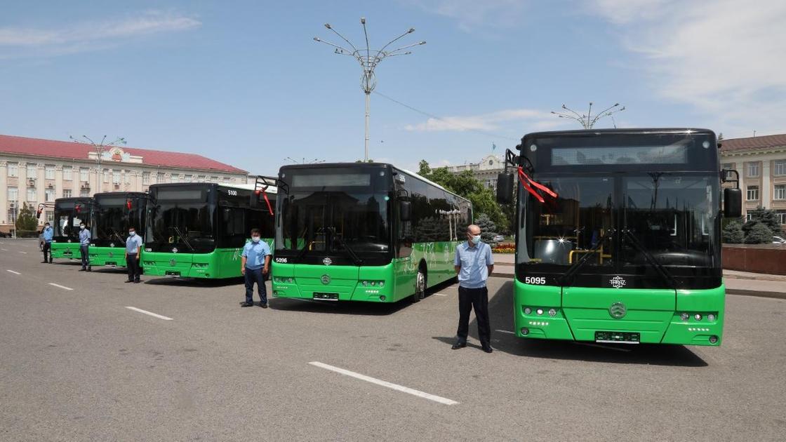 Новыми автобусами пополнился автопарк города Тараза