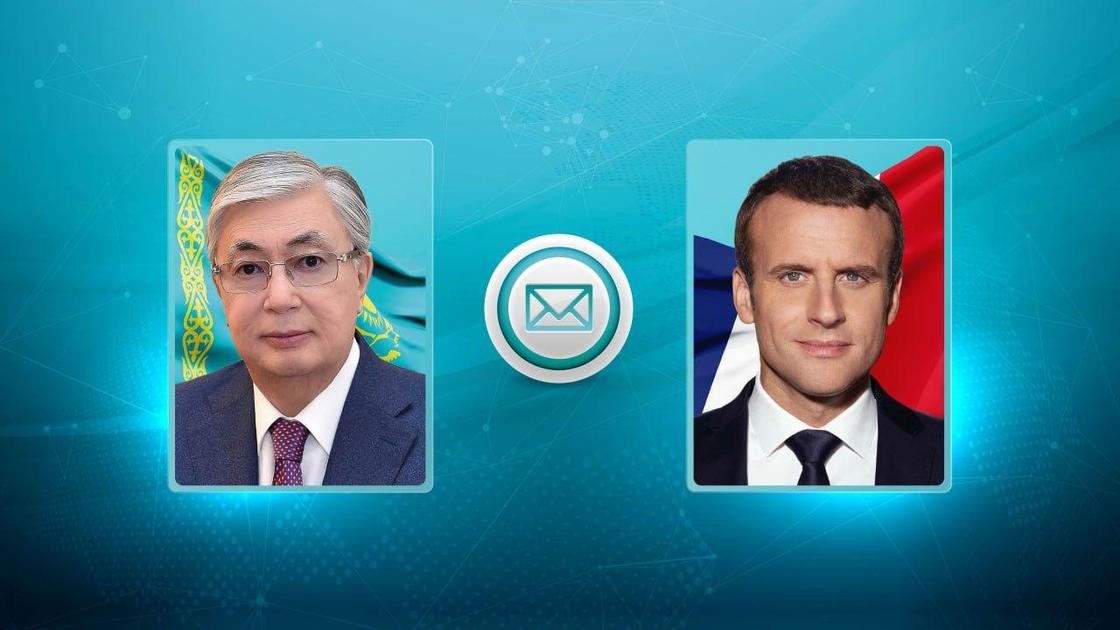 Қасым-Жомарт Тоқаев пен  Эммануэль Макрон