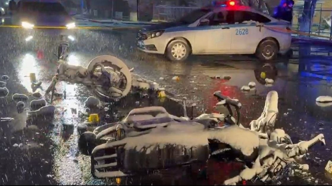 Авария с двумя мотоциклами