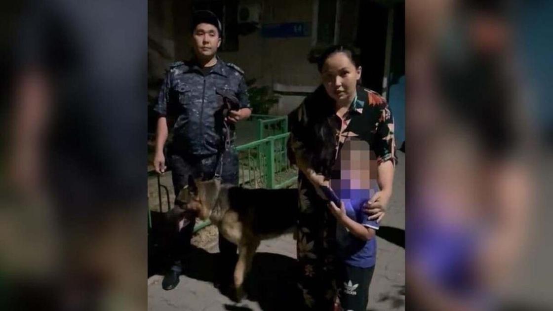 Служебная собака помогла найти ребенка в Шымкенте